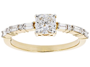 Pre-Owned White Lab-Grown Diamond 14k Yellow Gold Engagement Ring 0.85ctw