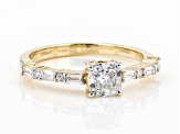 Pre-Owned White Lab-Grown Diamond 14k Yellow Gold Engagement Ring 0.85ctw