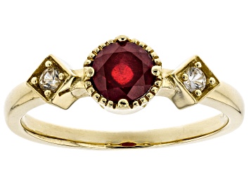 Picture of Pre-Owned Red Mahaleo® Ruby 14K Yellow Gold Ring .99ctw