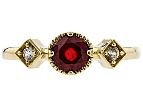 Pre-Owned Red Mahaleo® Ruby 14K Yellow Gold Ring .99ctw