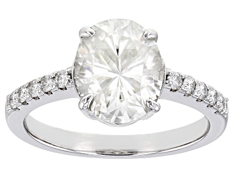 Pre-Owned Moissanite Platineve Engagement Ring 3.20ctw DEW