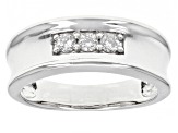 Pre-Owned Moissanite platineve mens ring .30ctw DEW.