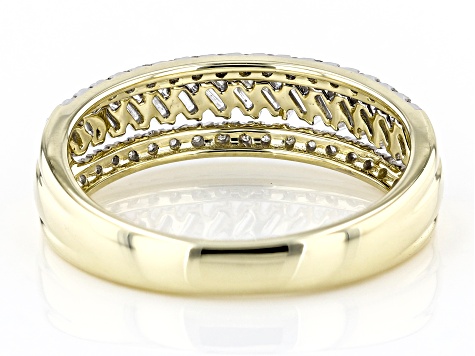 Pre-Owned White Diamond 10k Yellow Gold Band Ring 0.55ctw