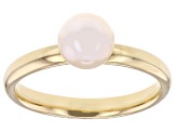 Pre-Owned White Cultured Freshwater Pearl 14k Yellow Gold Ring