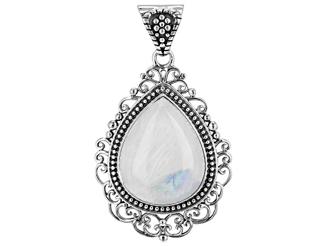 Pre-Owned Rainbow Moonstone Sterling Silver Pendant