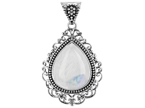 Pre-Owned Rainbow Moonstone Sterling Silver Pendant
