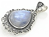 Pre-Owned Rainbow Moonstone Sterling Silver Pendant