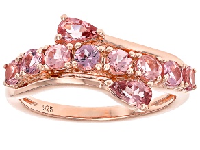 Pre-Owned Color Shift Garnet 18k Rose Gold Over Sterling Silver Ring 1.38ctw