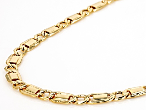 Pre-Owned 10k Yellow Gold 5.6mm 1+1 Link 20 Inch Necklace