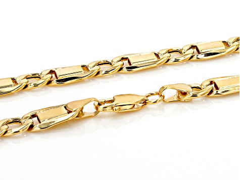 Pre-Owned 10k Yellow Gold 5.6mm 1+1 Link 20 Inch Necklace