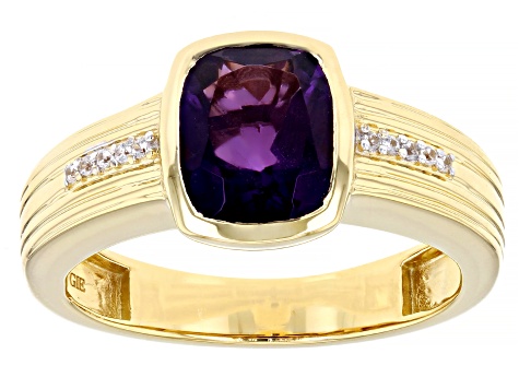 Purple Amethyst 18k Yellow Gold Over Silver Bracelet 22.10