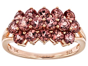 Pre-Owned Pink Color Shift Garnet 18k Rose Gold Over Sterling Silver Ring 2.31ctw