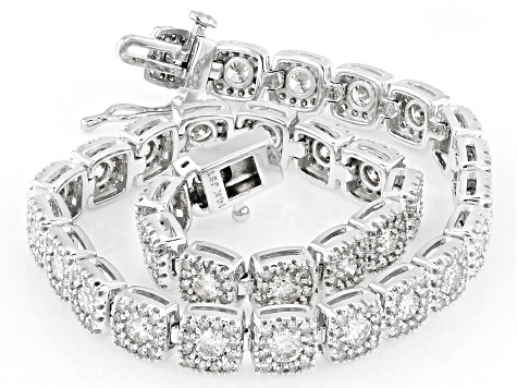 Pre-Owned White Diamond 14k White Gold Tennis Bracelet 5.00ctw