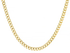 Pre-Owned 10k Yellow Gold Textured Cuban 20 Inch Chain