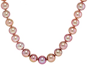Pre-Owned Ombre Cultured Kasumiga Pearl Rhodium Over Sterling Silver 20" Necklace
