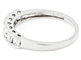 Pre-Owned White Lab-Grown Diamond F-G SI Rhodium Over Sterling Silver Band Ring 0.45ctw