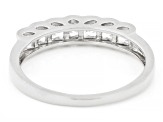 Pre-Owned White Lab-Grown Diamond F-G SI Rhodium Over Sterling Silver Band Ring 0.45ctw