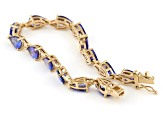 Pre-Owned Tanzanite 10k Yellow Gold Bracelet 16.38ctw