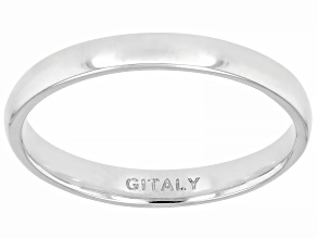 Pre-Owned Rhodium Over Bronze 2mm Stackable Band Ring