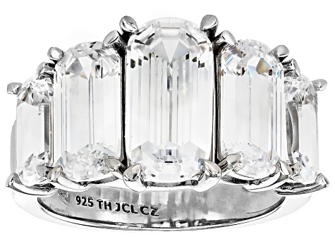 Pre-Owned White Cubic Zirconia Rhodium Over Sterling Silver  display picture 2