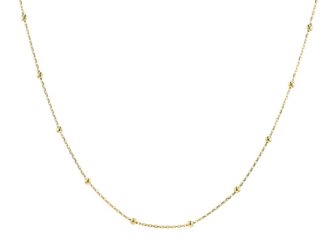 Pre-Owned 18k Yellow Gold Over Sterling Silver Station Necklace 3mm
