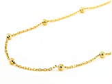 Pre-Owned 18k Yellow Gold Over Sterling Silver Station Necklace 3mm