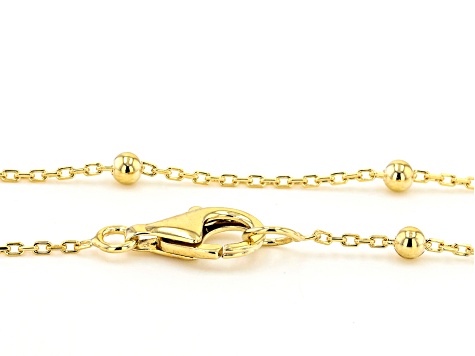 Pre-Owned 18k Yellow Gold Over Sterling Silver Station Necklace 3mm