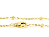 Pre-Owned 18k Yellow Gold Over Sterling Silver Station Necklace 3mm