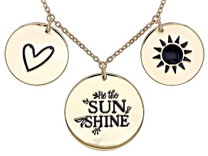 Pre-Owned Gold Tone "Be The Sunshine" Necklace