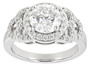Pre-Owned Moissanite Inferno Cut Platineve Ring 2.83ctw DEW.