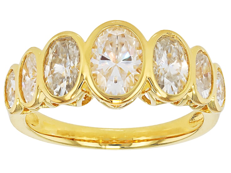 Pre-Owned Moissanite 14k Yellow Gold Over Sterling Silver Band Ring 2.72ctw DEW