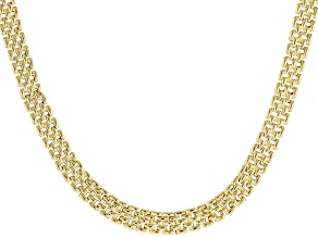Pre-Owned 18k Yellow Gold Over Bronze 8.2mm Panther 20" Necklace