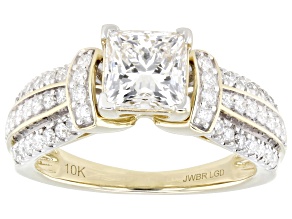 Pre-Owned White Lab-Grown Diamond H SI 10K Yellow Gold Ring 2.00ctw