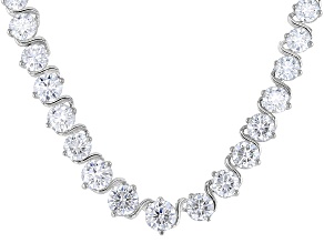 Pre-Owned Moissanite Platineve® Graduated Tennis Necklace 14.24ctw DEW.