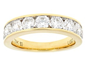 Pre-Owned White Lab-Grown Diamond H SI1 10k Yellow Gold Band Ring 2.00ctw