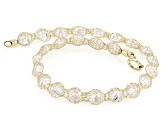 Pre-Owned Cubic Zirconia 10k Yellow Gold Crochet Tiara D'Tuscano Bracelet 19.25ctw