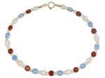 Pre-Owned Multi-Color Cubic Zirconia 10k Crochet Tiara D'Tuscano Bracelet 12.64ctw