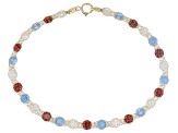 Pre-Owned Multi-Color Cubic Zirconia 10k Crochet Tiara D'Tuscano Bracelet 12.64ctw