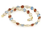 Pre-Owned Multi-Color Cubic Zirconia 10k Crochet Tiara D'Tuscano Bracelet 12.64ctw