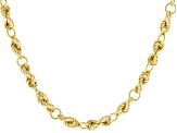 Pre-Owned 18k Yellow Gold Over Bronze 7.3mm Fashion Rope 24" Necklace