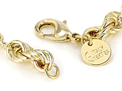 Pre-Owned 18k Yellow Gold Over Bronze 7.3mm Fashion Rope 24" Necklace