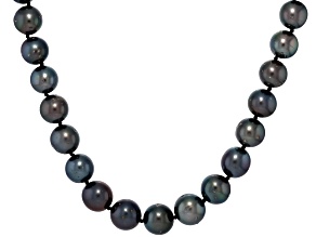 Pre-Owned Cultured Tahitian Pearl Rhodium Over Sterling Silver 20 Inch Strand Necklace