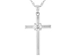 Pre-Owned Moissanite Platineve Cross Pendant .50ct DEW