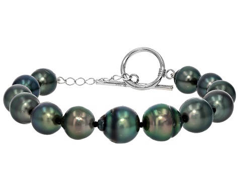 Pre-Owned Cultured Tahitian Pearl Sterling Silver Bracelet