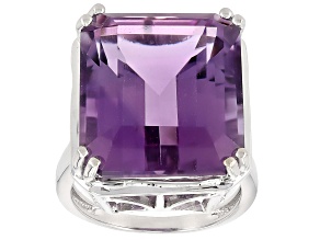 Pre-Owned Lavender Amethyst Rhodium Over Sterling Silver Ring 15.30ctw