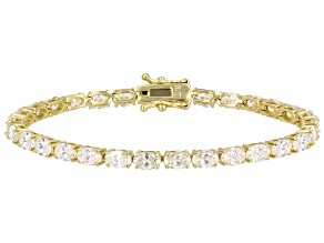 Pre-Owned Strontium Titanate 18k Yellow Gold Over Sterling Silver Bracelet 14.28ctw
