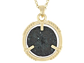 Pre-Owned Constantine Coin 14K Gold Over Sterling Silver Pendant With 18" Chain