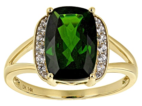 Pre-Owned Green Chrome Diopside 14k Yellow Gold Ring 3.64ctw