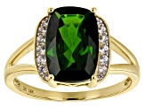 Pre-Owned Green Chrome Diopside 14k Yellow Gold Ring 3.64ctw