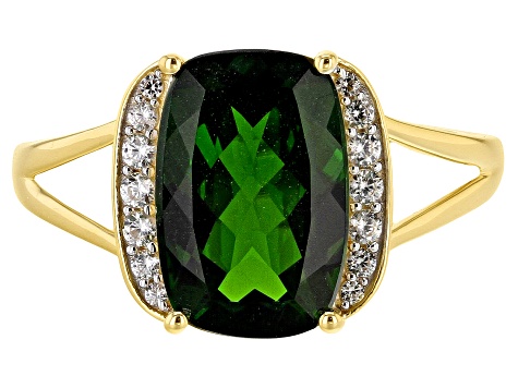 Pre-Owned Green Chrome Diopside 14k Yellow Gold Ring 3.64ctw